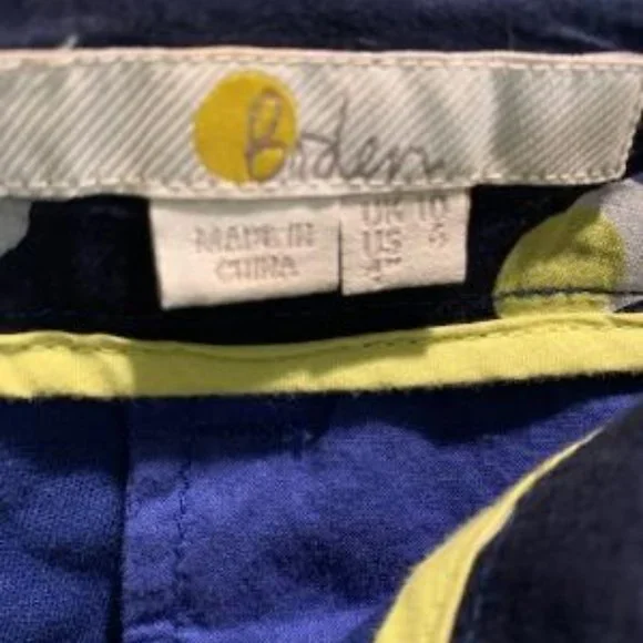 Boden Dark Blue Rachel Chino Shorts 4" inseam Size 6 - Picture 4 of 4